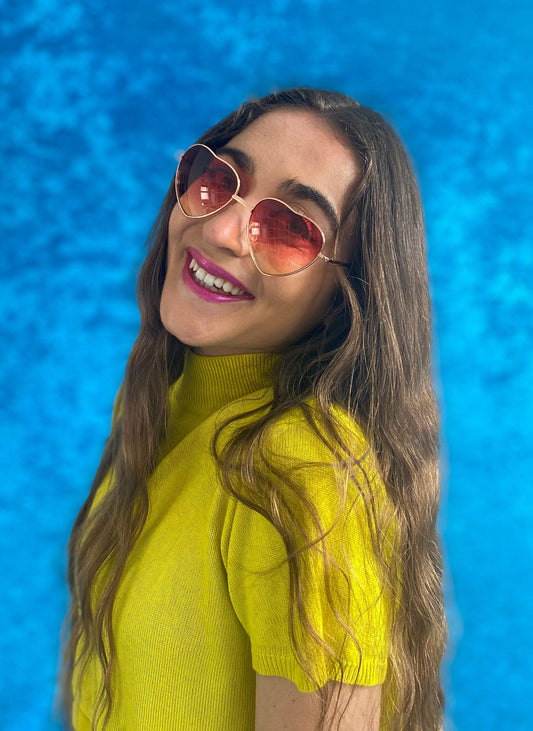 Ombre Love Heart Sunglasses