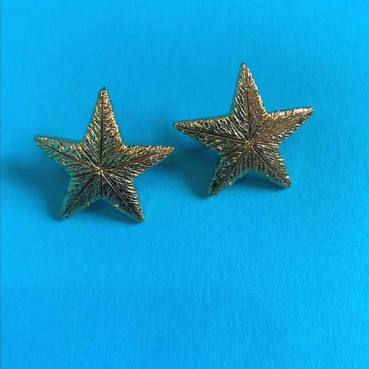 Vintage Gold Plated Starfish Earrings