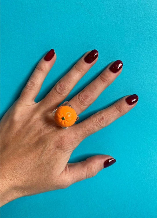 Chunky Plastic Orange Fruit Ring