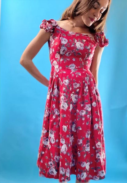 Vintage Revival 60s Floral Dress.