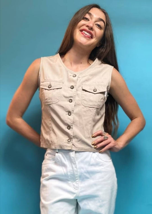 Vintage Vero Moda Button Up Vest.