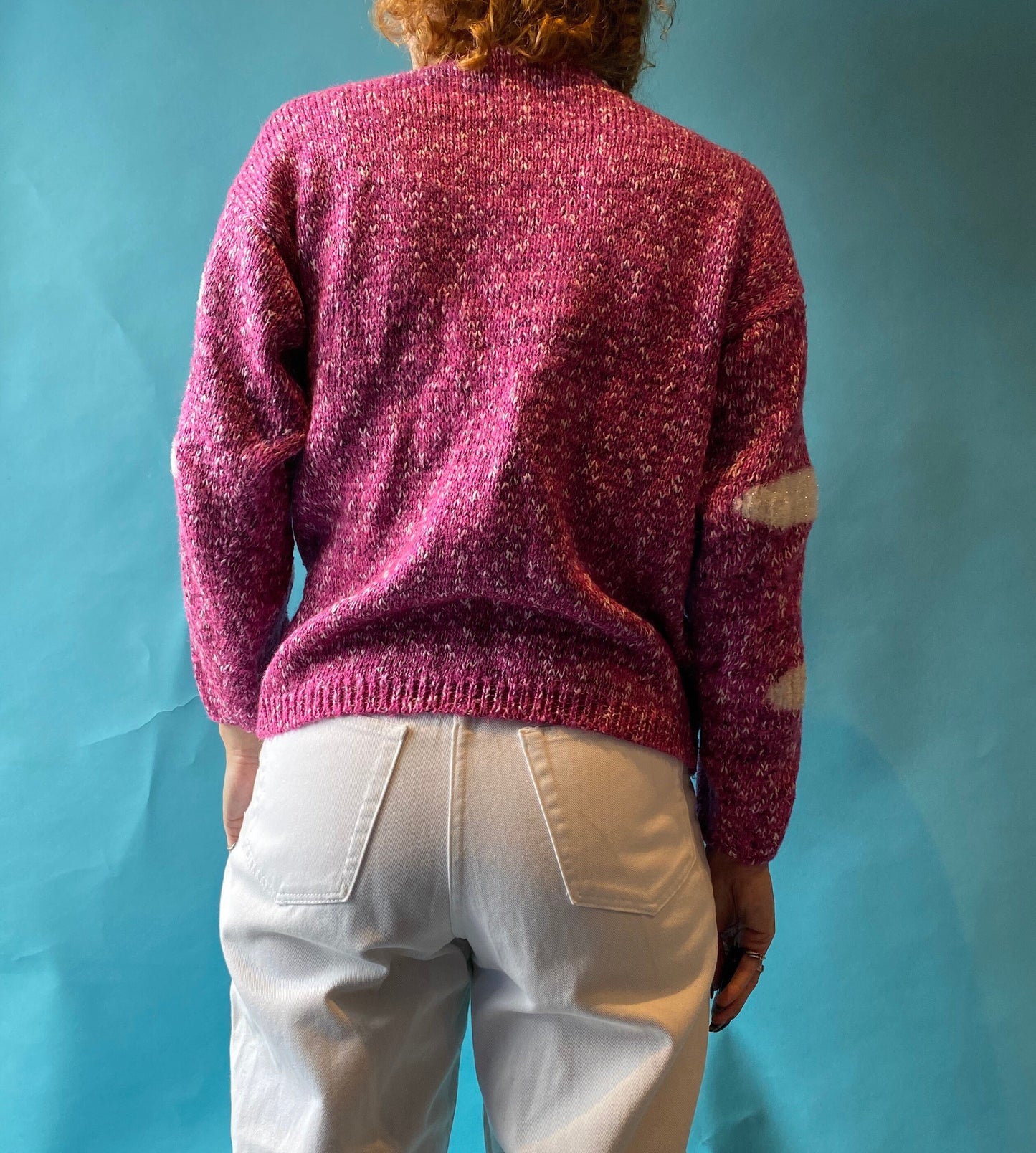 Vintage 80s Pink Clouds Jumper.