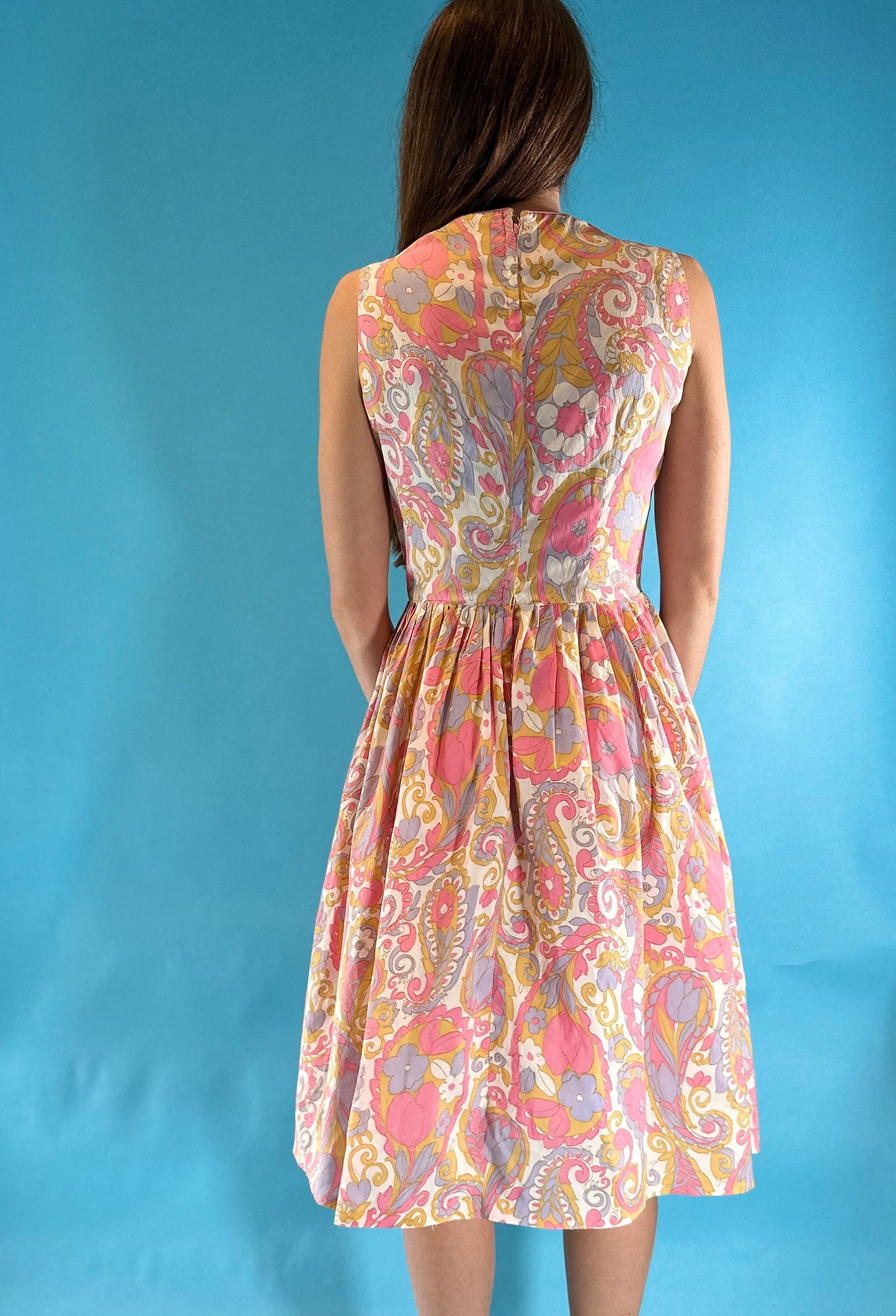 Vintage Pink Floral Dress.