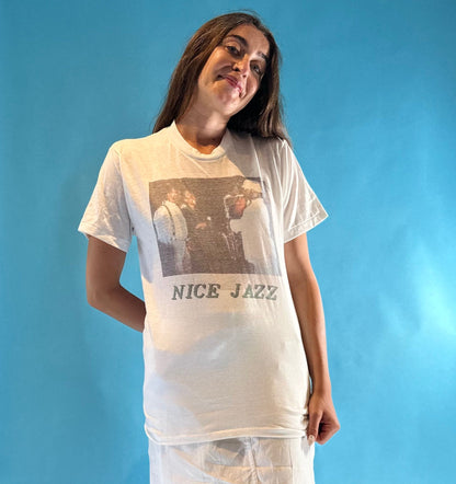 Vintage Nice Jazz White T-shirt